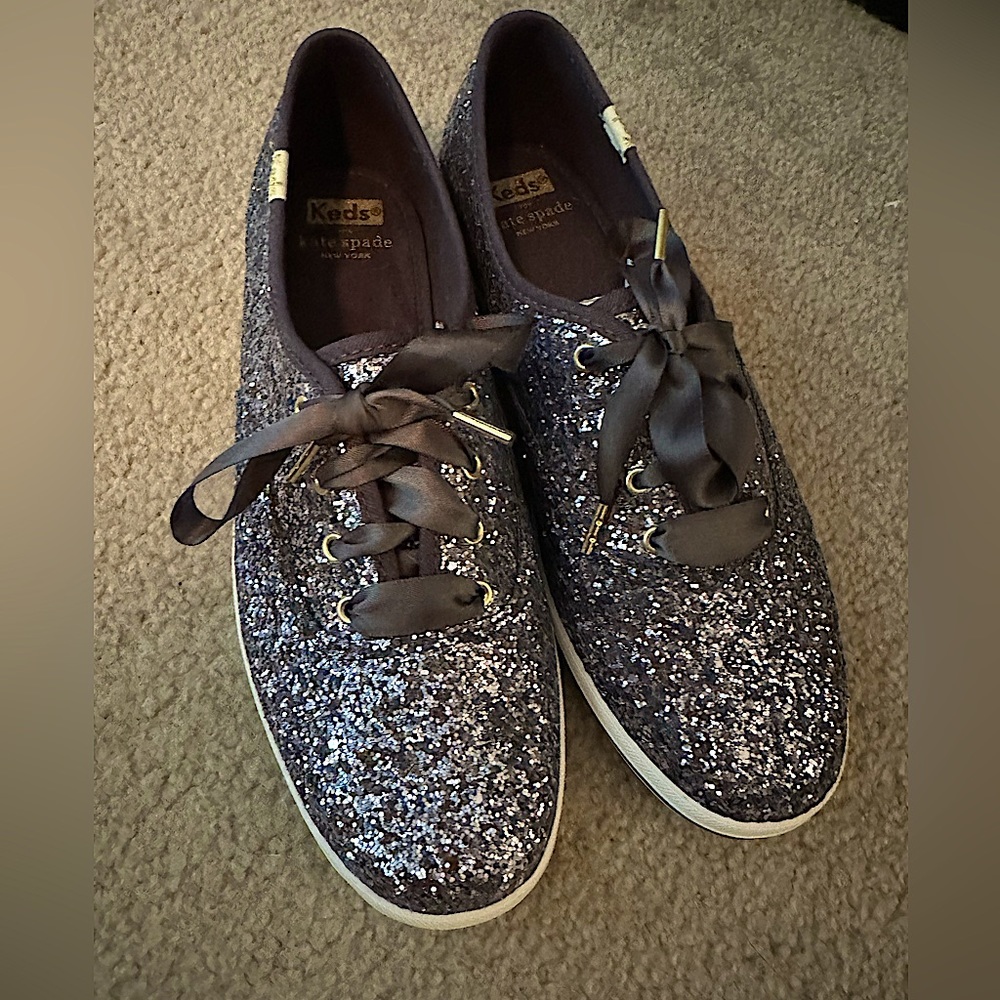 Never Worn Blue glitter Kate Spade Keds size 8.5